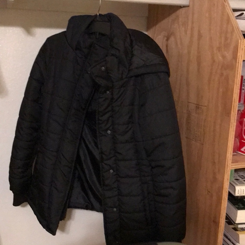 Black puffer jacket